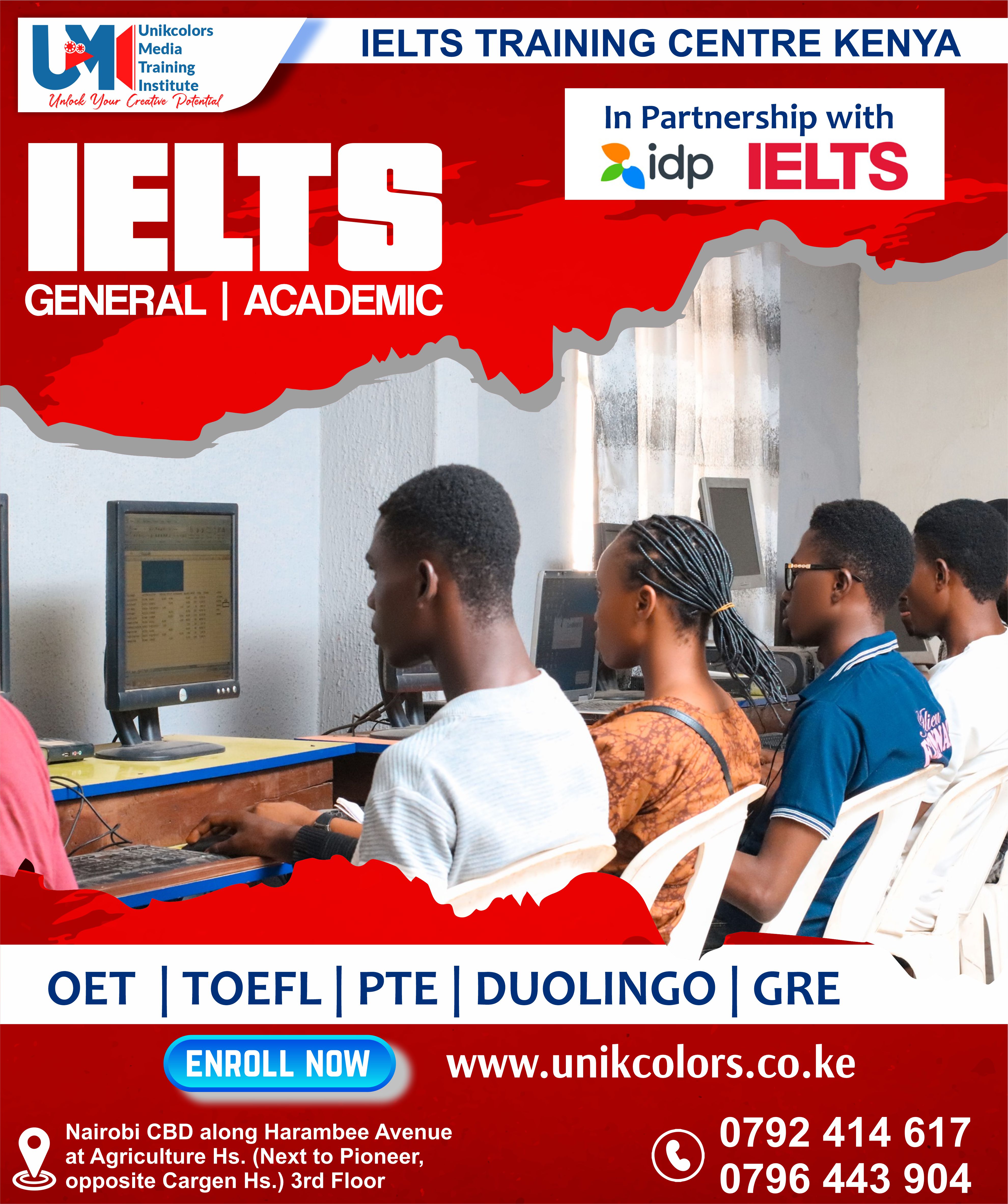 IELTS TRAINING CENTRE KENYA - IELTS PREPARATION | OET | TOEFL | PTE | GRE | DUOLINGO